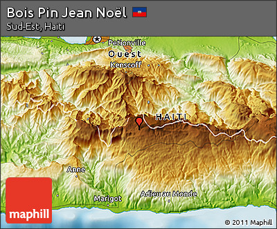Physical 3D Map of Bois Pin Jean Noël