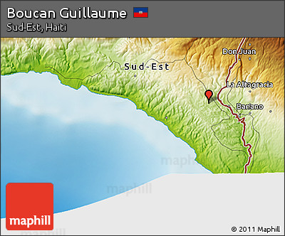 Physical 3D Map of Boucan Guillaume
