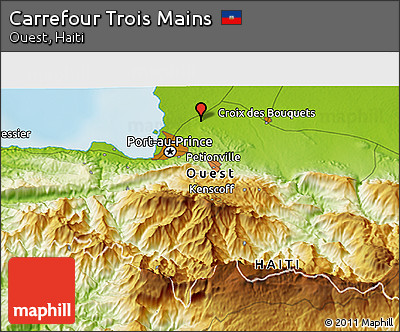 Physical 3D Map of Carrefour Trois Mains
