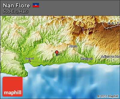 Physical 3D Map of Nan Flore