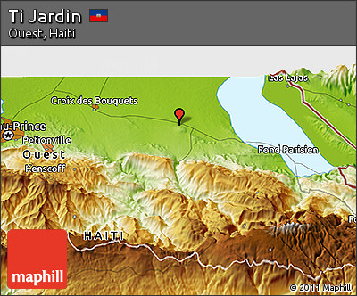 Physical 3D Map of Ti Jardin