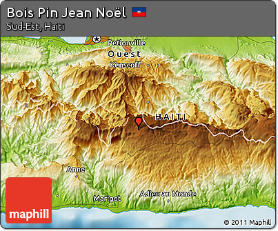 Physical 3D Map of Bois Pin Jean Noël