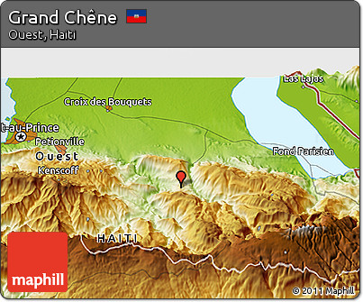 Physical 3D Map of Grand Chêne
