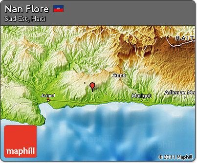 Physical 3D Map of Nan Flore