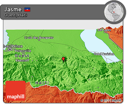 Political 3D Map of Jasme