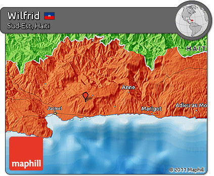 Political 3D Map of Wilfrid
