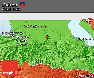 Political 3D Map of Diéron