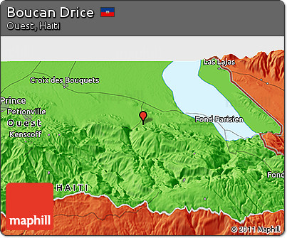 Political 3D Map of Boucan Drice