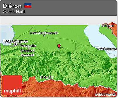 Political 3D Map of Diéron