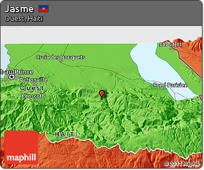 Political 3D Map of Jasme