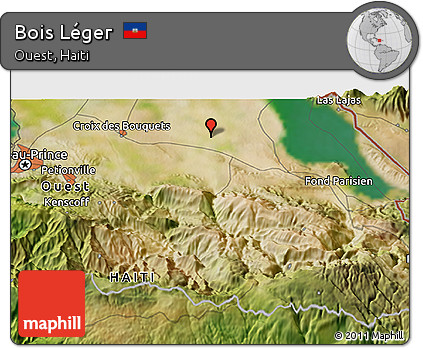 Satellite 3D Map of Bois Léger