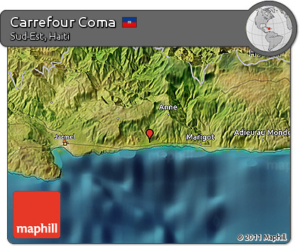 Satellite 3D Map of Carrefour Coma