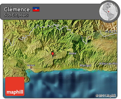 Satellite 3D Map of Clémence