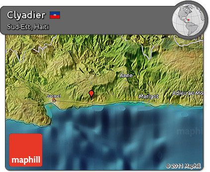 Satellite 3D Map of Clyadier