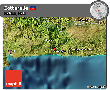 Satellite 3D Map of Cotterelle