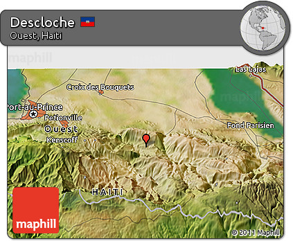 Satellite 3D Map of Descloche