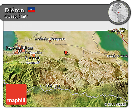 Satellite 3D Map of Diéron
