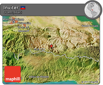 Satellite 3D Map of Inviter