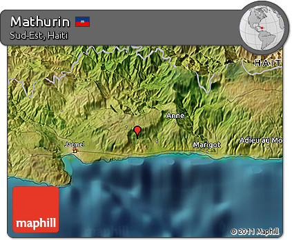 Satellite 3D Map of Mathurin