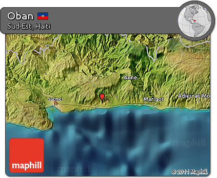 Satellite 3D Map of Oban