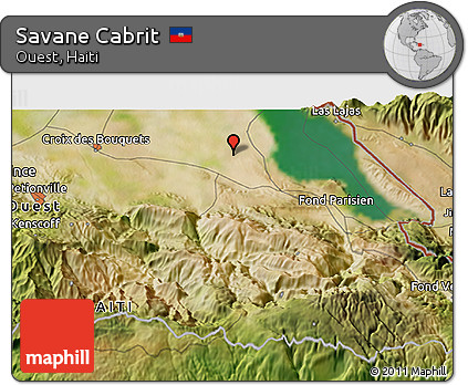 Satellite 3D Map of Savane Cabrit