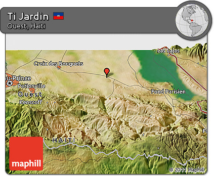 Satellite 3D Map of Ti Jardin
