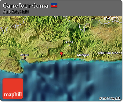 Satellite 3D Map of Carrefour Coma