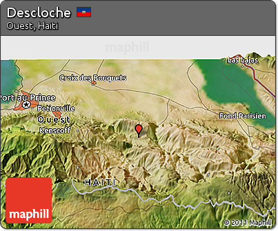 Satellite 3D Map of Descloche