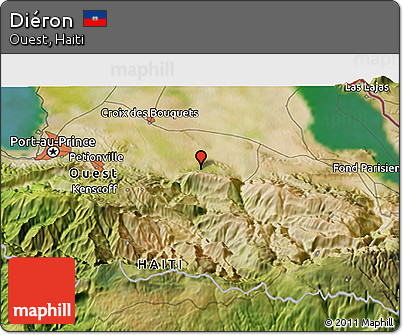Satellite 3D Map of Diéron