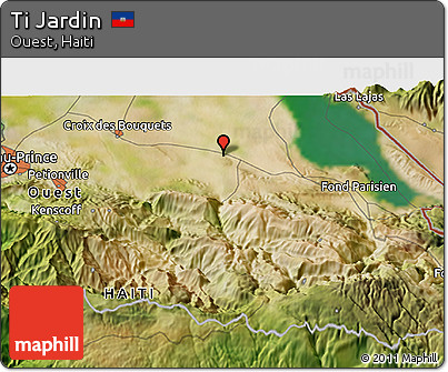 Satellite 3D Map of Ti Jardin