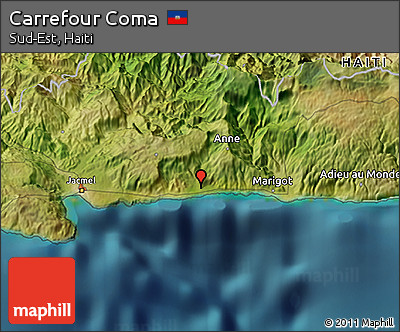 Satellite 3D Map of Carrefour Coma