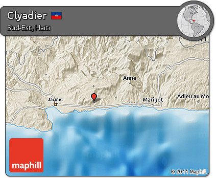 Shaded Relief 3D Map of Clyadier