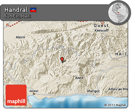 Shaded Relief 3D Map of Handral