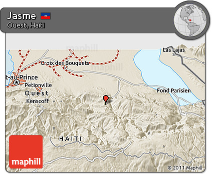 Shaded Relief 3D Map of Jasme