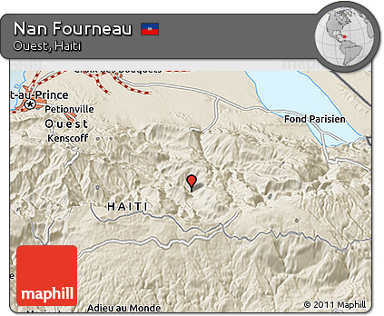 Shaded Relief 3D Map of Nan Fourneau
