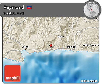 Shaded Relief 3D Map of Raymond