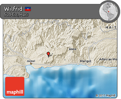 Shaded Relief 3D Map of Wilfrid