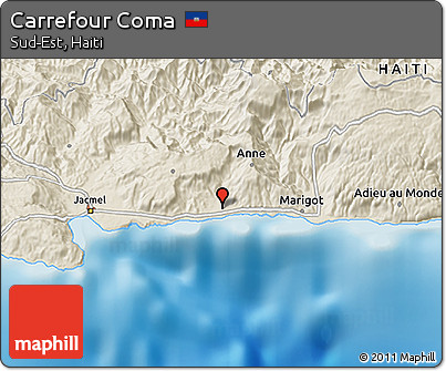 Shaded Relief 3D Map of Carrefour Coma