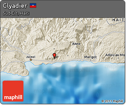 Shaded Relief 3D Map of Clyadier