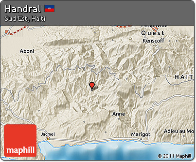 Shaded Relief 3D Map of Handral