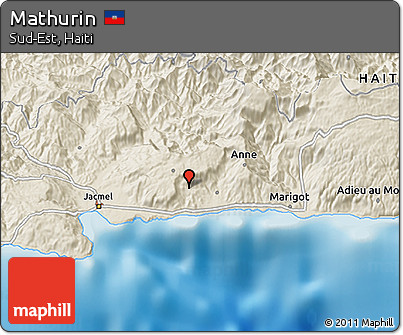 Shaded Relief 3D Map of Mathurin