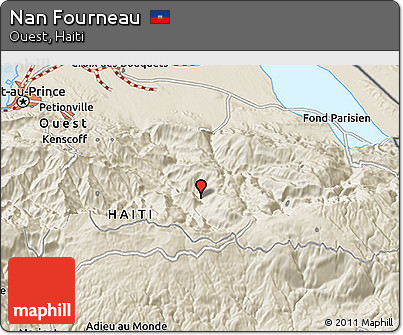 Shaded Relief 3D Map of Nan Fourneau