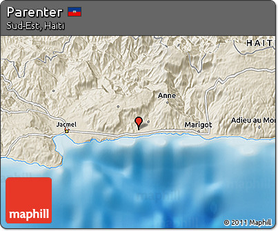 Shaded Relief 3D Map of Parenter