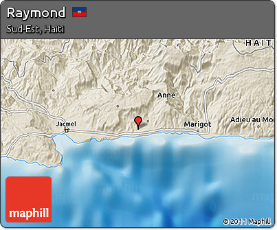 Shaded Relief 3D Map of Raymond