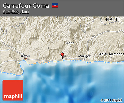 Shaded Relief 3D Map of Carrefour Coma