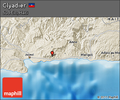 Shaded Relief 3D Map of Clyadier