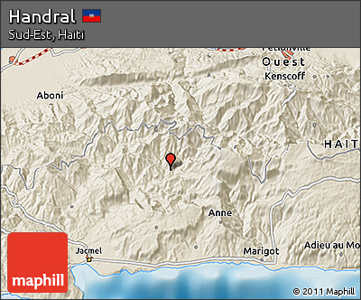 Shaded Relief 3D Map of Handral