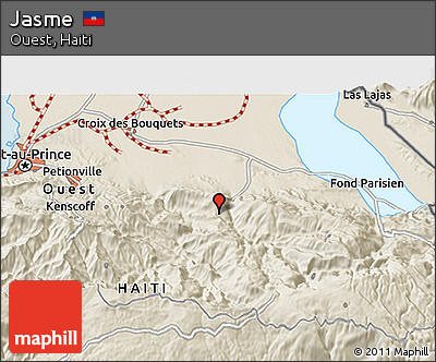 Shaded Relief 3D Map of Jasme