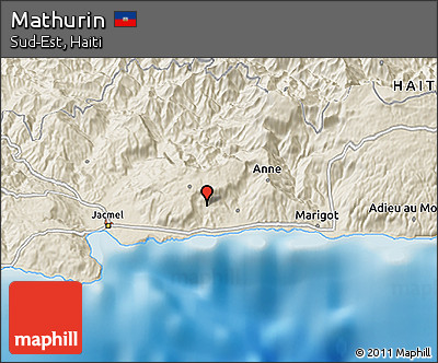 Shaded Relief 3D Map of Mathurin
