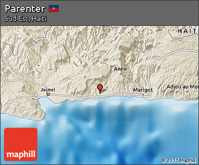 Shaded Relief 3D Map of Parenter